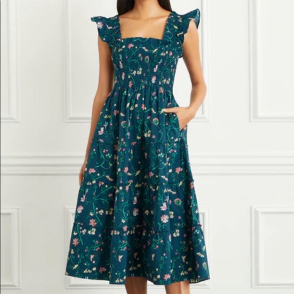 COPY - Hill House Home Ellie Nap Dress Moody Floral Poplin - Size S